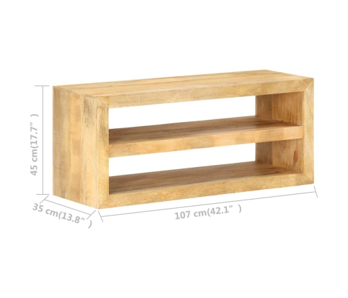 Mueble para la TV madera de mango maciza 107x35x45 cm