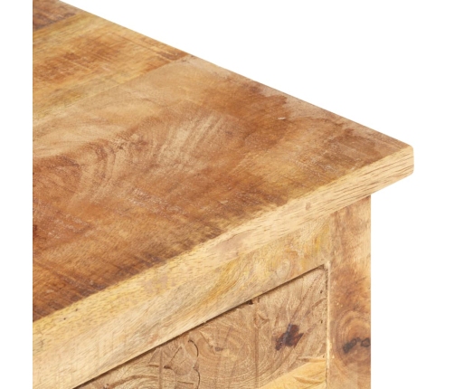 Mesita de centro madera de mango rugosa 100x55x40 cm