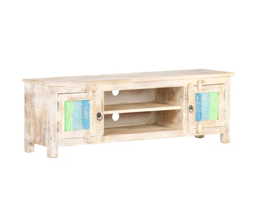 vidaXL Mueble para TV de madera maciza de acacia rugosa 120x30x40 cm