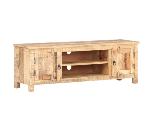 Mueble para TV de madera maciza de mango rugosa 120x30x40 cm