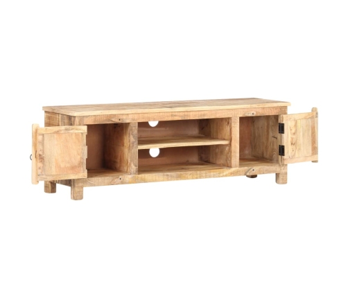 Mueble para TV de madera maciza de mango rugosa 120x30x40 cm