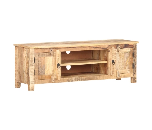 Mueble para TV de madera maciza de mango rugosa 120x30x40 cm