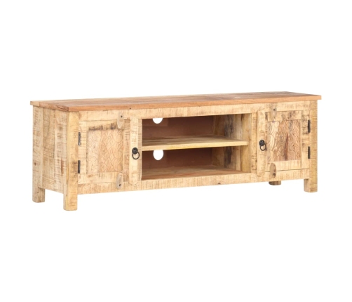 Mueble para TV de madera maciza de mango rugosa 120x30x40 cm