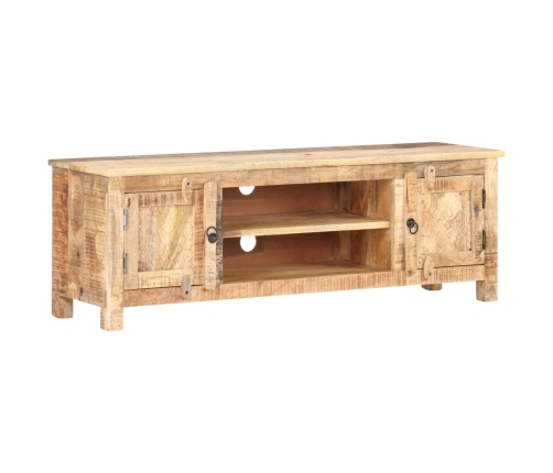 Mueble para TV de madera maciza de mango rugosa 120x30x40 cm