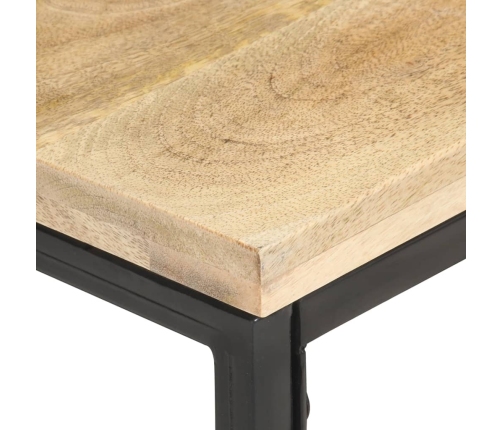 Mesa auxiliar de madera maciza de mango 40x40x35 cm