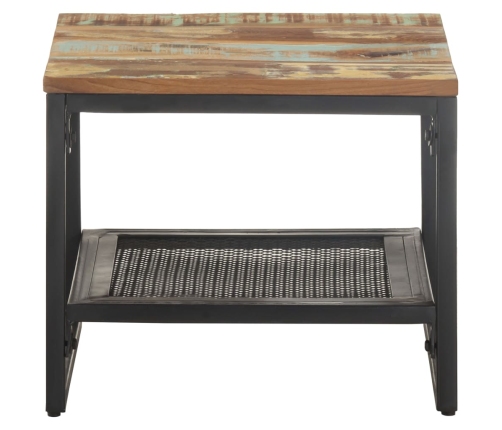 Mesa auxiliar de madera maciza reciclada 40x40x35 cm