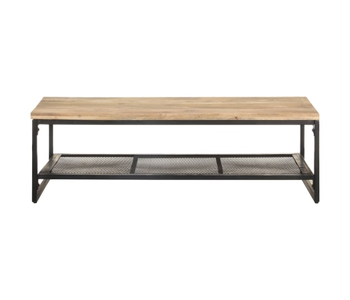 Mesa de centro de madera maciza de mango 110x60x35 cm