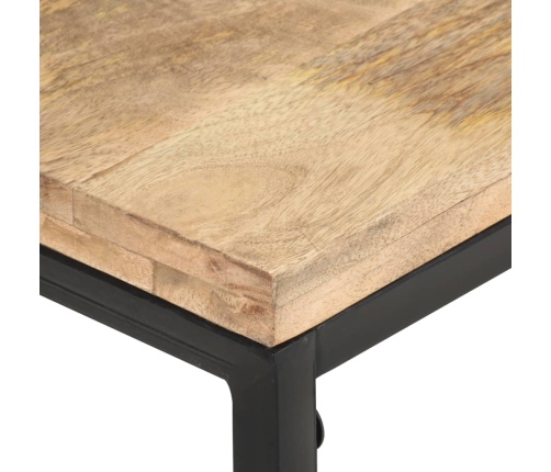 Mesa de centro de madera maciza de mango 110x60x35 cm