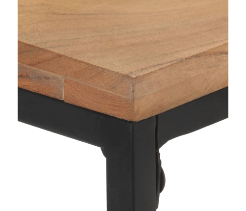 Mesa consola de madera maciza de acacia 110x35x75 cm