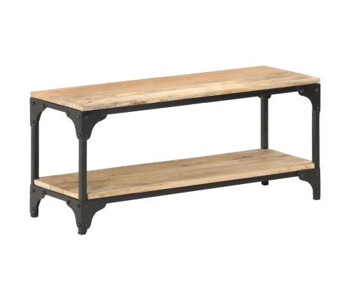 Mesa de centro de madera maciza de mango 90x30x40 cm