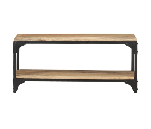 Mesa de centro de madera maciza de mango 90x30x40 cm