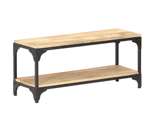 Mesa de centro de madera maciza de mango 90x30x40 cm