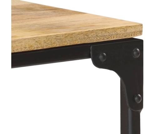 Mesa de centro de madera maciza de mango 90x30x40 cm