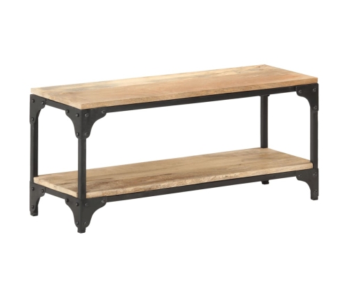 Mesa de centro de madera maciza de mango 90x30x40 cm