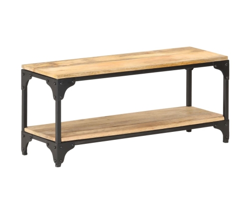 Mesa de centro de madera maciza de mango 90x30x40 cm