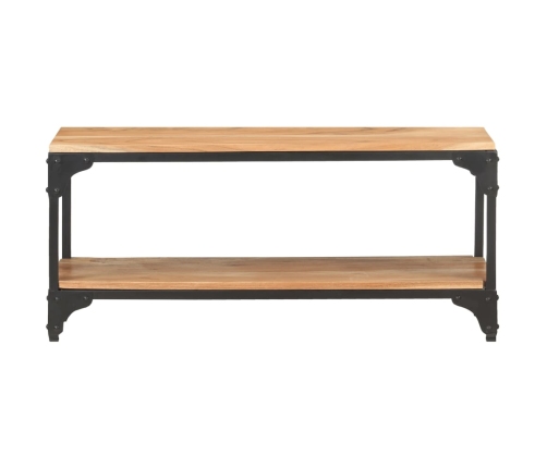 Mesa de centro de madera maciza de acacia 90x30x40 cm