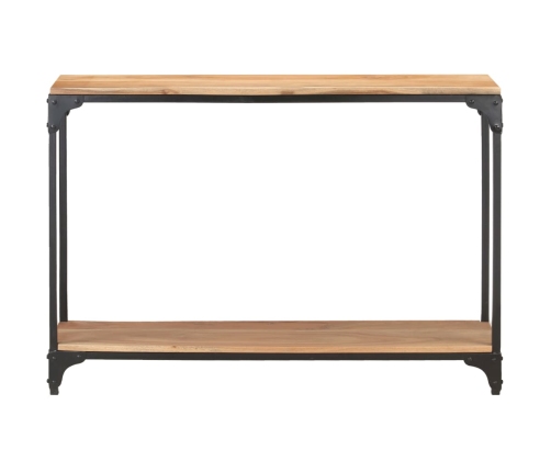 Mesa consola de madera maciza de acacia 110x30x75 cm