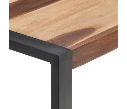 Mesa de comedor madera maciza acabado de sheesham 120x60x75 cm