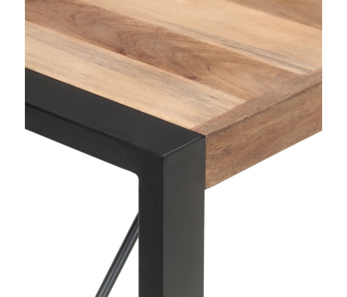 vidaXL Mesa de comedor 140x70x75 cm madera maciza acabado de sheesham