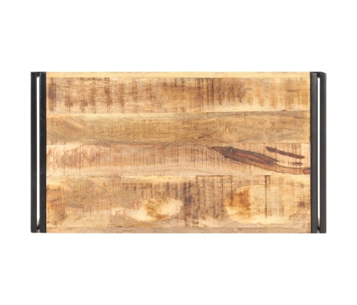 Mesa de centro de madera de mango rugosa 100x55x45 cm