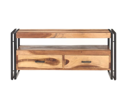 Mesa de centro de madera maciza de acacia 100x55x45 cm