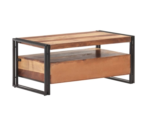 Mesa de centro de madera maciza de acacia 100x55x45 cm