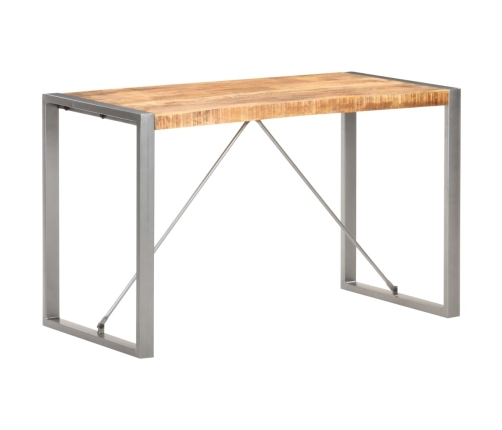 vidaXL Mesa de comedor madera maciza de mango rugosa 120x60x75 cm