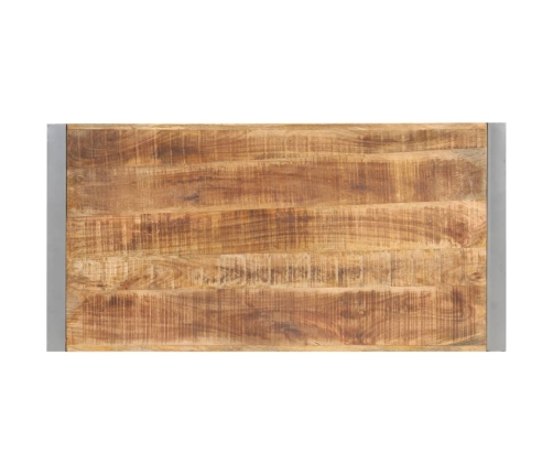 vidaXL Mesa de comedor madera maciza de mango rugosa 120x60x75 cm