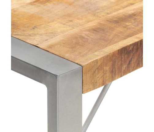 vidaXL Mesa de comedor madera maciza de mango rugosa 120x60x75 cm