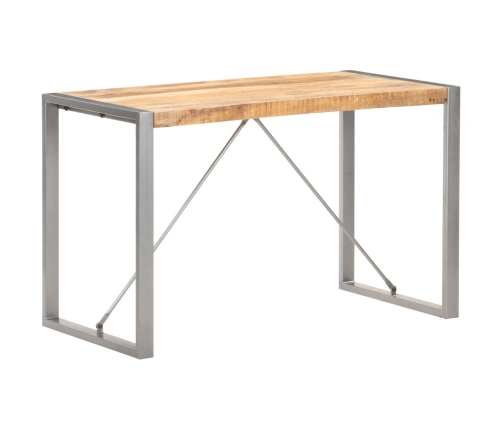 vidaXL Mesa de comedor madera maciza de mango rugosa 120x60x75 cm