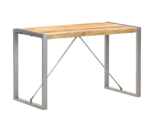 vidaXL Mesa de comedor madera maciza de mango rugosa 120x60x75 cm