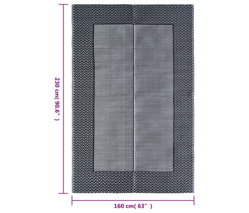 Alfombra de exterior PP gris 160x230 cm