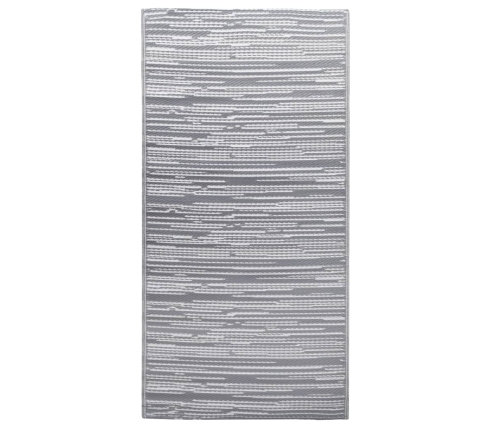 Alfombra de exterior PP gris 80x150 cm