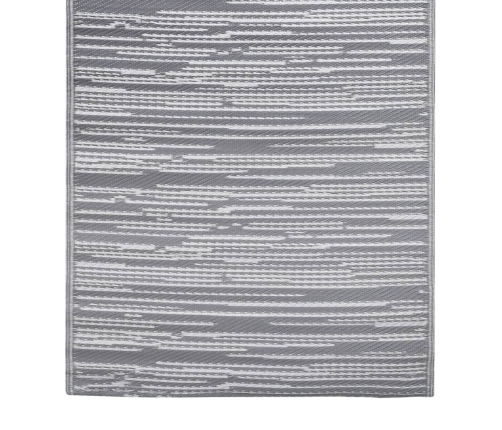 Alfombra de exterior PP gris 80x150 cm