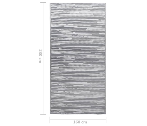 Alfombra exterior ARAKIL PP gris 160x230 cm