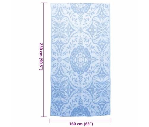 Alfombra exterior ARAKIL azul bebe 160x230 cm PP