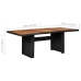 vidaXL Mesa de comedor de jardín ratán sintético negro 200x100x74 cm