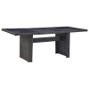 vidaXL Mesa comedor jardín vidrio ratán sintético negro 200x100x74 cm