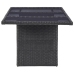 vidaXL Mesa comedor jardín vidrio ratán sintético negro 200x100x74 cm