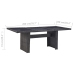 vidaXL Mesa comedor jardín vidrio ratán sintético negro 200x100x74 cm