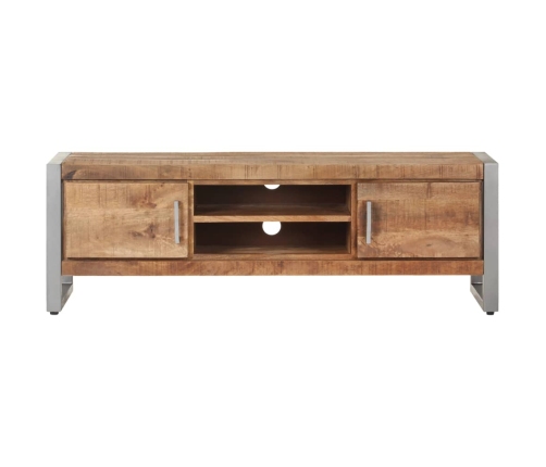 Mueble para TV de madera maciza de mango rugosa 120x30x40 cm