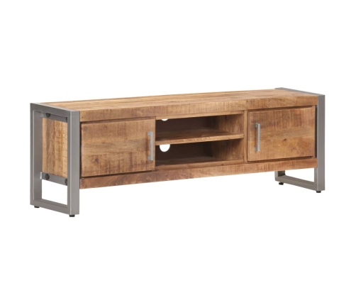 Mueble para TV de madera maciza de mango rugosa 120x30x40 cm