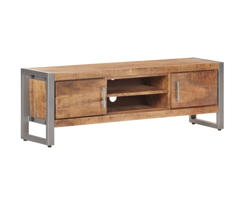 Mueble para TV de madera maciza de mango rugosa 120x30x40 cm