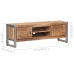 Mueble para TV de madera maciza de mango rugosa 120x30x40 cm