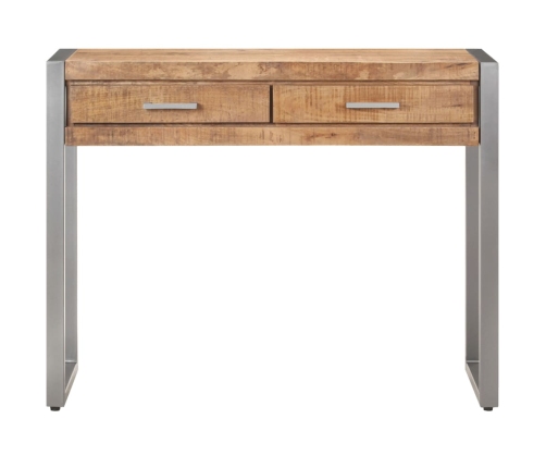 Mesa consola de madera maciza de mango 95x35x75 cm