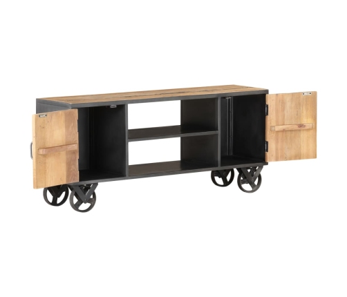 Mueble para TV de madera maciza reciclada 110x30x49 cm