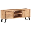 Mueble de TV madera maciza acacia borde natural 120x30x42 cm