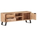 Mueble de TV madera maciza acacia borde natural 120x30x42 cm