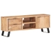 Mueble de TV madera maciza acacia borde natural 120x30x42 cm