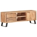 Mueble de TV madera maciza acacia borde natural 120x30x42 cm